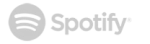 Logotipo blanco de Spotify con el símbolo circular de ondas de sonido